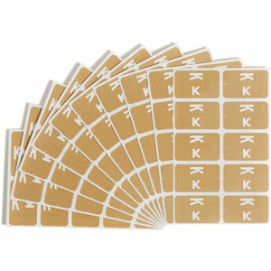 Smead AlphaZ ACCS Color-Coded Labels - K - x 1" Width x 1 5/8" Length - Light Brown - SMD67181