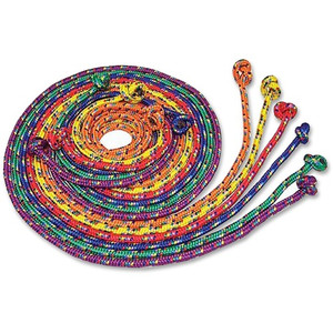 Champion Sports CR Series 8' Jump Ropes - 96" Length - Braided - Assorted, Yellow, Orange, Red, Purple, Green