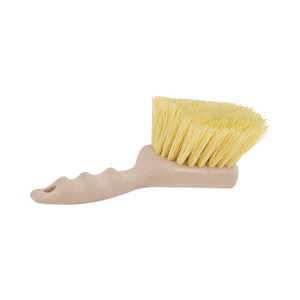 Boardwalk Utility Brush, Cream Polypropylene Bristles, 5.5" Brush, 3" Tan Plastic Handle