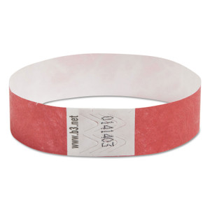 SICURIX Security Wristbands, Sequentially Numbered, 10" x 0.75", Red, 100/Pack (BAU85020) View Product Image