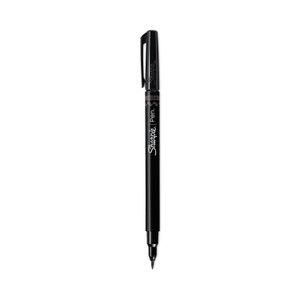 Sharpie Brush Tip Pens, Fine Brush Tip, Black, Dozen