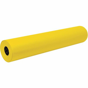 Decorol Flame-Retardant Art Paper Roll - Art, Classroom, Office, Banner, Bulletin Board - 7" Height x 36" Width x 1000 ft Length - Yellow - Sulphite