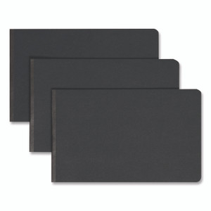 Smead Prong Fastener Premium Pressboard Report Cover, Two-Piece Prong Fastener, 3" Capacity, 8.5 x 14, Black/Black