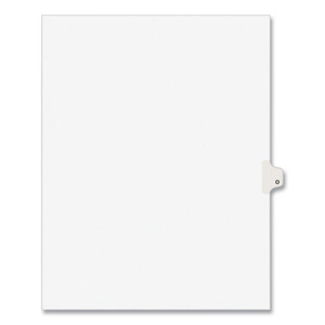 Avery Preprinted Legal Exhibit Side Tab Index Dividers, Avery Style, 26-Tab, O, 11 x 8.5, White, 25/Pack, (1415)
