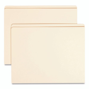 Smead Top Tab File Folders with Inside Pocket, Straight Tabs, Letter Size, Manila, 50/Box