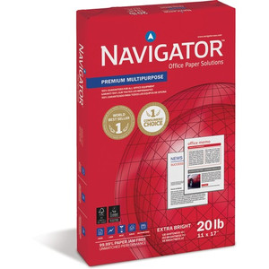 Navigator Premium Multipurpose Trusted Performance Paper - Extra Opacity - White - 97 Brightness - 11" x 17" - 20 lb Basis Weight