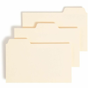 Smead Card Guides with Blank Tab - Blank Tab(s) - 3" Width x 5" Length - Manila Divider - 10% Recycled