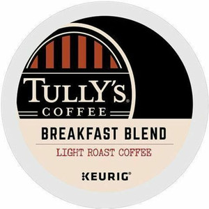 Tully's K-Cup Breakfast Blend Coffee - Compatible with Keurig Brewer - Light - 24 K-Cup - K-Cup - Breakfast Blend