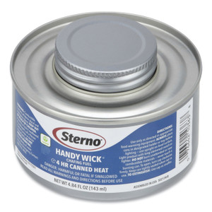 Sterno Handy Wick Chafing Fuel, Methanol, 4 Hour Burn, 4.84 oz Can, 24/Carton (STE10364) View Product Image