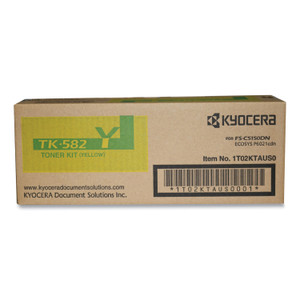 Kyocera TK582Y High-Yield Toner, 2,800 Page-Yield, Yellow (KYOTK582Y) View Product Image
