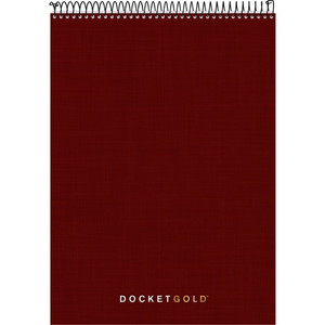 TOPS Docket Heavyweight Wirebound Planner - 70 Sheets - Wire Bound - 20 lb Basis Weight - 8 1/2" x 11 3/4" Sheet Size - White Paper