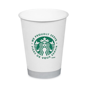 Starbucks Hot Cups, 12 oz, White with Green Starbucks Logo, 1,000/Carton (SBK11098806) View Product Image