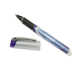 AbilityOne 7520015877787 SKILCRAFT Liquid Magnus Hybrid Gel Pen, Stick, Fine 0.7 mm, Blue Ink, Blue/Gray Barrel, 4/Pack (NSN5877787) View Product Image