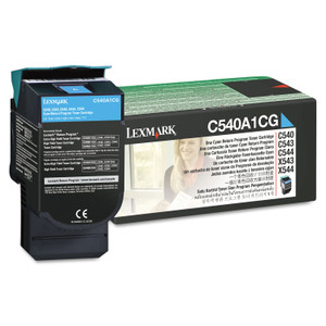 Lexmark C540A1CG Return Program Toner, 1,000 Page-Yield, Cyan (LEXC540A1CG) View Product Image