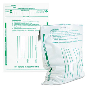 Quality Park Poly Night Deposit Bags with Tear-Off Receipt, 10 x 13, White, 100/Pack