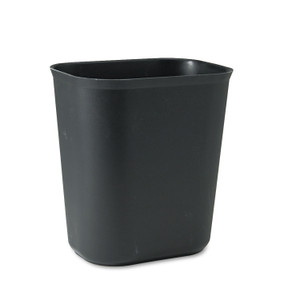 Rubbermaid Commercial Fiberglass Wastebasket, 3.5 gal, Fiberglass, Black Rubbermaid Commercial Fiberglass Wastebasket, 3.5 gal, Fiberglass, Black