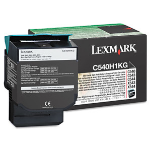 Lexmark C540H1KG Return Program High-Yield Toner, 2,500 Page-Yield, Black