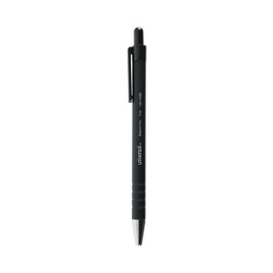 Universal Ballpoint Pen, Retractable, Fine 0.7 mm, Black Ink, Black Barrel, Dozen (UNV15520) View Product Image