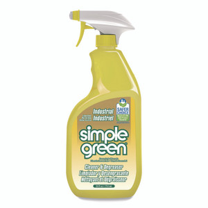 Simple Green Industrial Cleaner and Degreaser, Concentrated, Lemon, 24 oz Spray Bottle, 12/Carton
