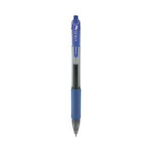Zebra Sarasa Dry Gel X20 Gel Pen, Retractable, Medium 0.7 mm, Blue Ink, Clear/Blue Barrel, 36/Pack