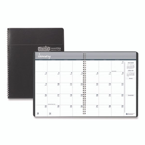 House of Doolittle 14-Month Recycled Ruled Monthly Planner, 8.75 x 6.78, Black Cover, 14-Month: Dec 2024 to Jan 2026 HOD262602