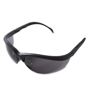 MCR Safety Klondike Safety Glasses, Matte Black Frame, Gray Lens, 12/Box CRWKD112BX