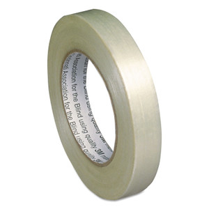 AbilityOne 7510008028311 SKILCRAFT Filament/Strapping Tape, 3" Core, 0.75" x 60 yds, White (NSN8028311) View Product Image