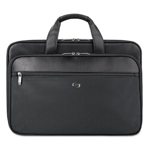 Solo Classic Smart Strap Briefcase, Fits Devices Up to 16", Ballistic Polyester, 17.5 x 5.5 x 12, Black (USLSGB3004) View Product Image
