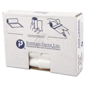 Inteplast Group High-Density Commercial Can Liners Value Pack, 30 gal, 11 mic, 30" x 36", Clear, 25 Bags/Roll, 20 Rolls/Carton (IBSVALH3037N13) View Product Image