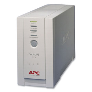 APC BK500 Back-UPS CS Battery Backup System, 6 Outlets, 500 VA, 480 J