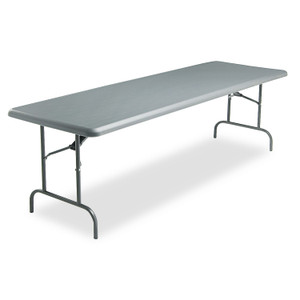 Iceberg IndestrucTable Industrial Folding Table, Rectangular, 96" x 30" x 29", Charcoal (ICE65237) View Product Image