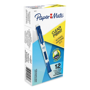 Paper Mate Clear Point Mechanical Pencil, 0.7 mm, HB (#2), Black Lead, Blue Barrel