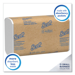 Scott Essential C-Fold Towels for Business, Convenience Pack, 1-Ply, 10.13 x 13.15, White, 200/Pack, 9 Packs/Carton (KCC03623) View Product Image