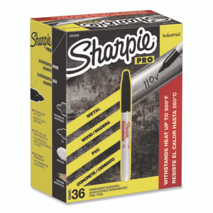 Sharpie Industrial Permanent Marker Value Pack, Fine Bullet Tip, Black