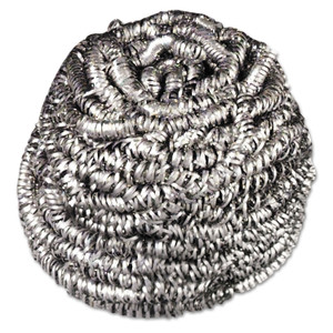 Scotch-Brite Stainless Steel Scrubber, Silver, 12/Carton