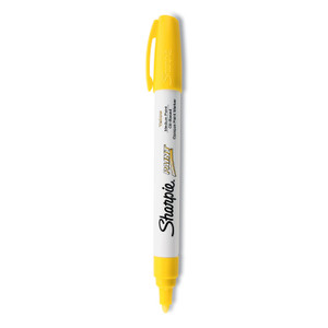 Sharpie Permanent Paint Marker, Medium Bullet Tip, Yellow