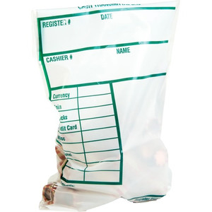 Quality Park Cash Transmittal Bags with Redi-Strip - 9" Length x 6" Width - White - Transporting