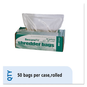 AbilityOne 8105015574976, Heavy-Duty Shredder Bags, 50 gal Capacity, 50/BX (NSN5574976) View Product Image