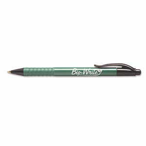 AbilityOne 7520015789305, SKILCRAFT Bio-Write Ballpoint Pen, Retractable, Medium 1 mm, Black Ink, Green Barrel, Dozen