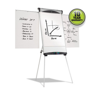 Quartet Euro Magnetic Presentation Easel, 27 x 39, White Surface, Silver Aluminum Frame (QRTEU500E) View Product Image