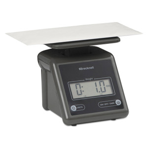 Brecknell Electronic Postal Scale, 7 lb Capacity, 5 1/2 x 5 1/5 Platform, Gray View Product Image