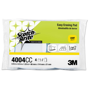 Scotch-Brite PROFESSIONAL Easy Erasing Pad 4004, 2.8 x 4.5 x 1.2, Blue/White, 12/Carton