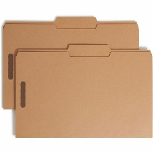 Smead 2/5 Tab Cut Legal Recycled Fastener Folder - 8 1/2" x 14" - 3/4" Expansion - 2 x 2K Fastener(s) - 2" for Folder - Top Tab Location - (SMD19882)