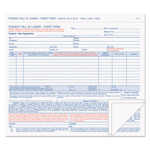 TOPS Hazardous Material Short Form, Three-Part Carbonless, 7 x 8.5, 50 Forms Total (TOP3841) View Product Image