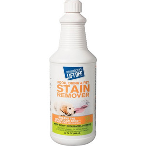 Mtsenbcker's Lift Off Food/Drink/Pet Stain Remover - 32 fl oz (1 quart) - Environmentally Friendly - White Bottle - (MOT40503)