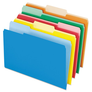 Pendaflex Interior File Folders, 1/3-Cut Tabs: Assorted, Legal Size, Assorted Colors, 100/Box
