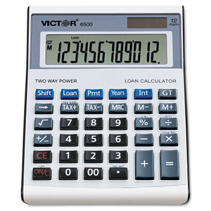 Victor 6500 Executive Desktop Loan Calculator, 12-Digit LCD (VCT6500) View Product Image