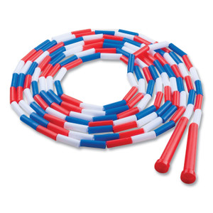 Champion Sports Segmented Plastic Jump Rope, 16 ft, Red/Blue/White