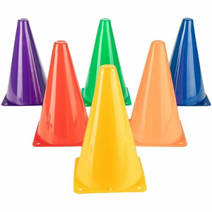 Champion Sports High Visibility Plastic Cone Set - Fluorescent Orange