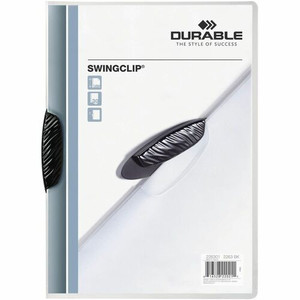 SWINGCLIP Letter Report Cover - 8 1/2" x 11" - 30 Sheets Capacity - Polypropylene - Clear - Wear Resistant